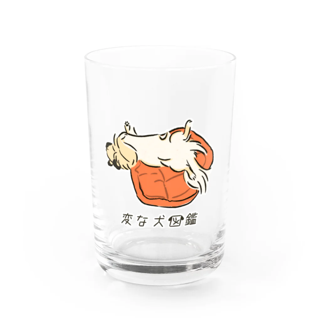いぬころ｜変な犬図鑑のNo.007 ハミダシーヌ[1] 変な犬図鑑 Water Glass :front