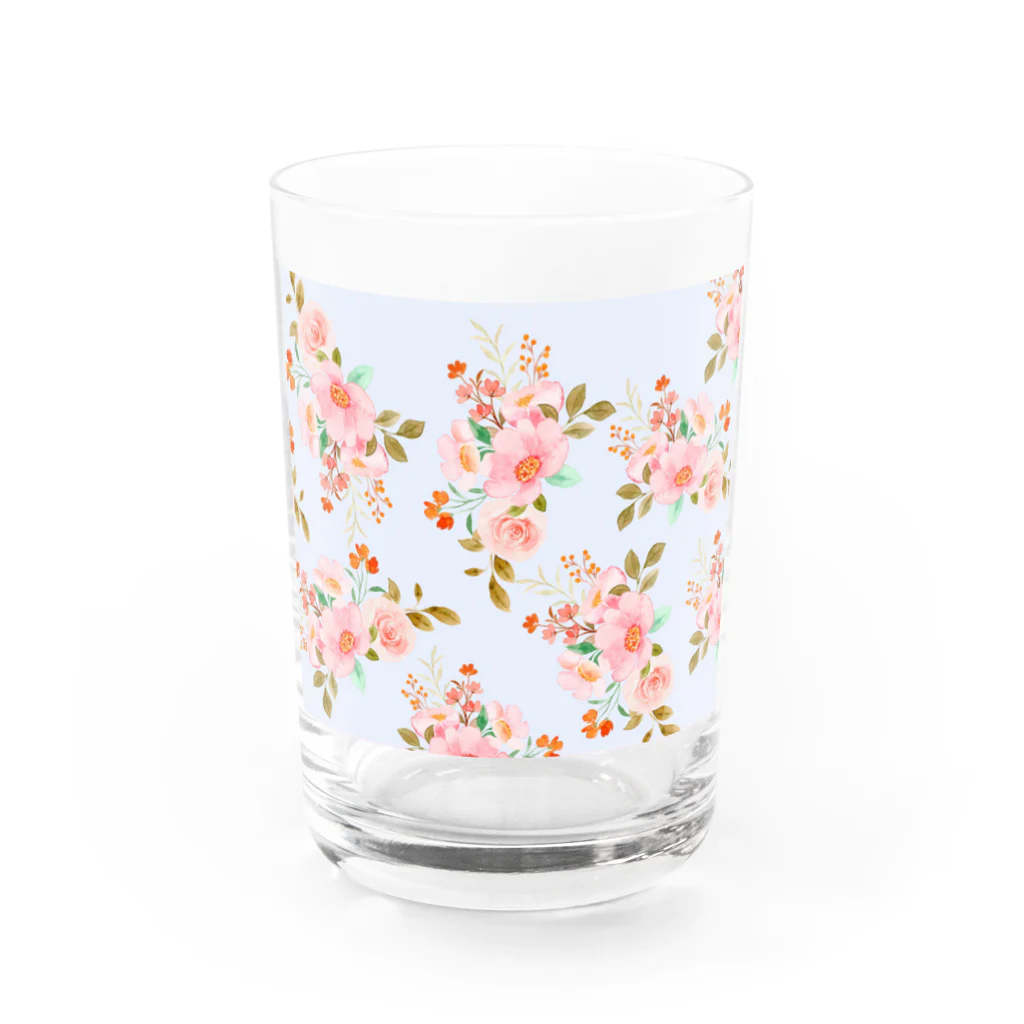 orange_honeyの花柄18-4 Water Glass :front