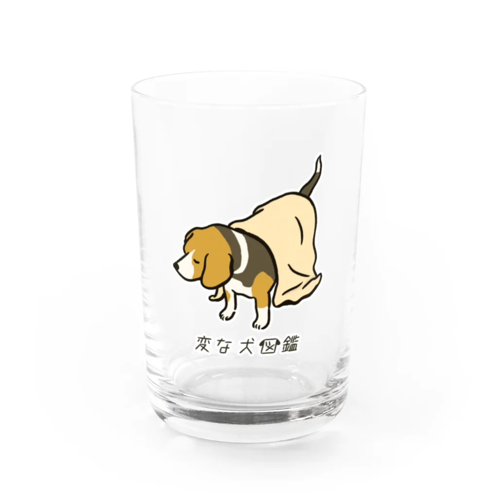 いぬころ｜変な犬図鑑のNo.102 モグリーヌ[1] 変な犬図鑑 Water Glass :front