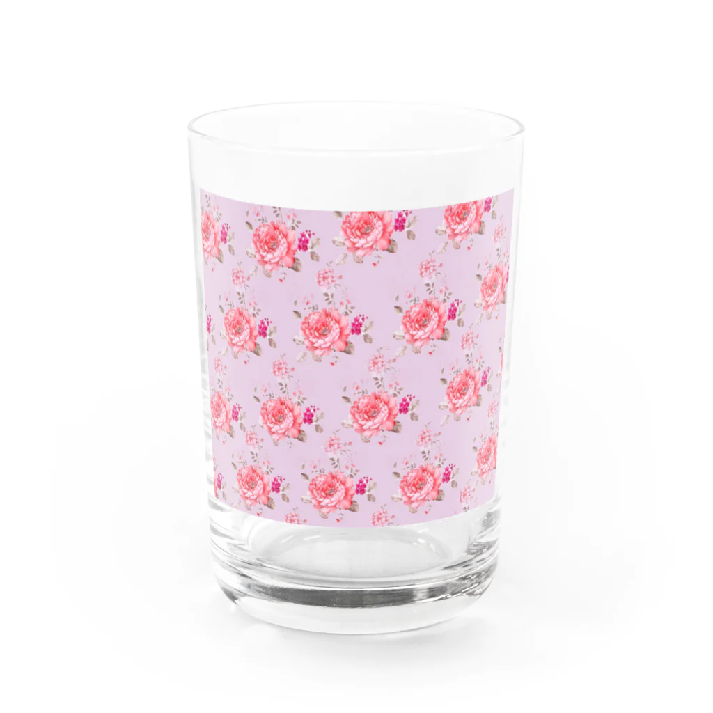 orange_honeyの花柄20 Water Glass :front