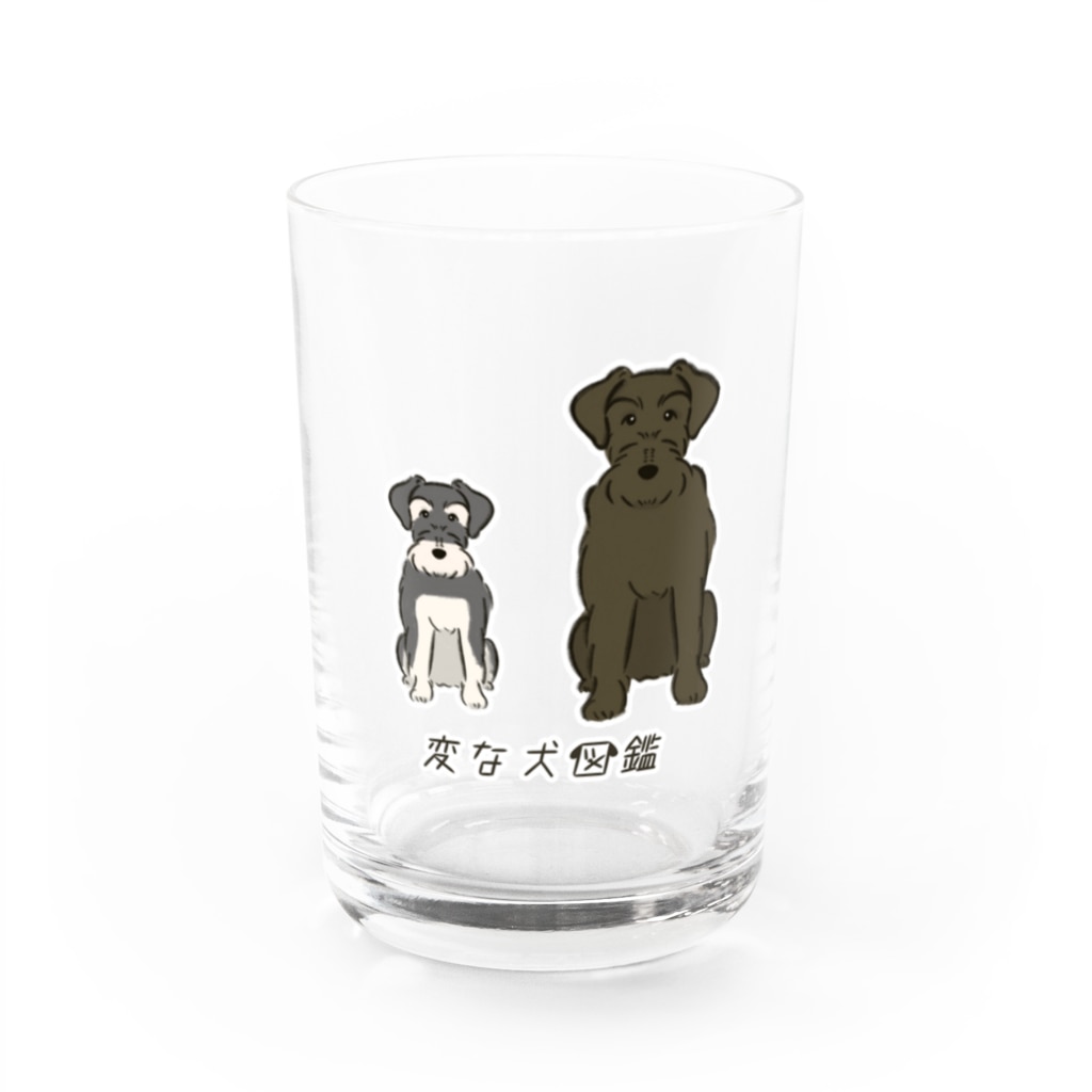 いぬころ｜変な犬図鑑のNo.145 ジャイアントパピーヌ[2] 変な犬図鑑 Water Glass :front