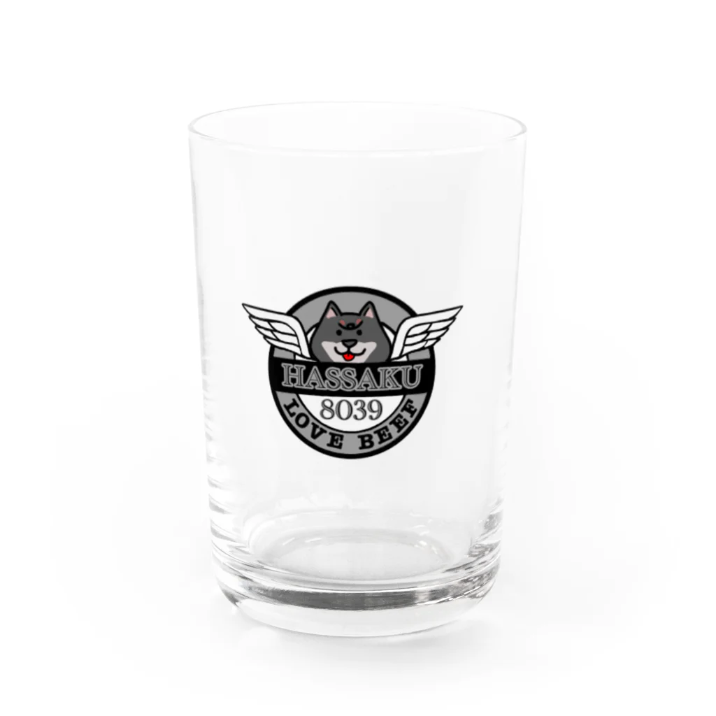 momokarubiの柴犬はっさく　LOVE BEEF Water Glass :front