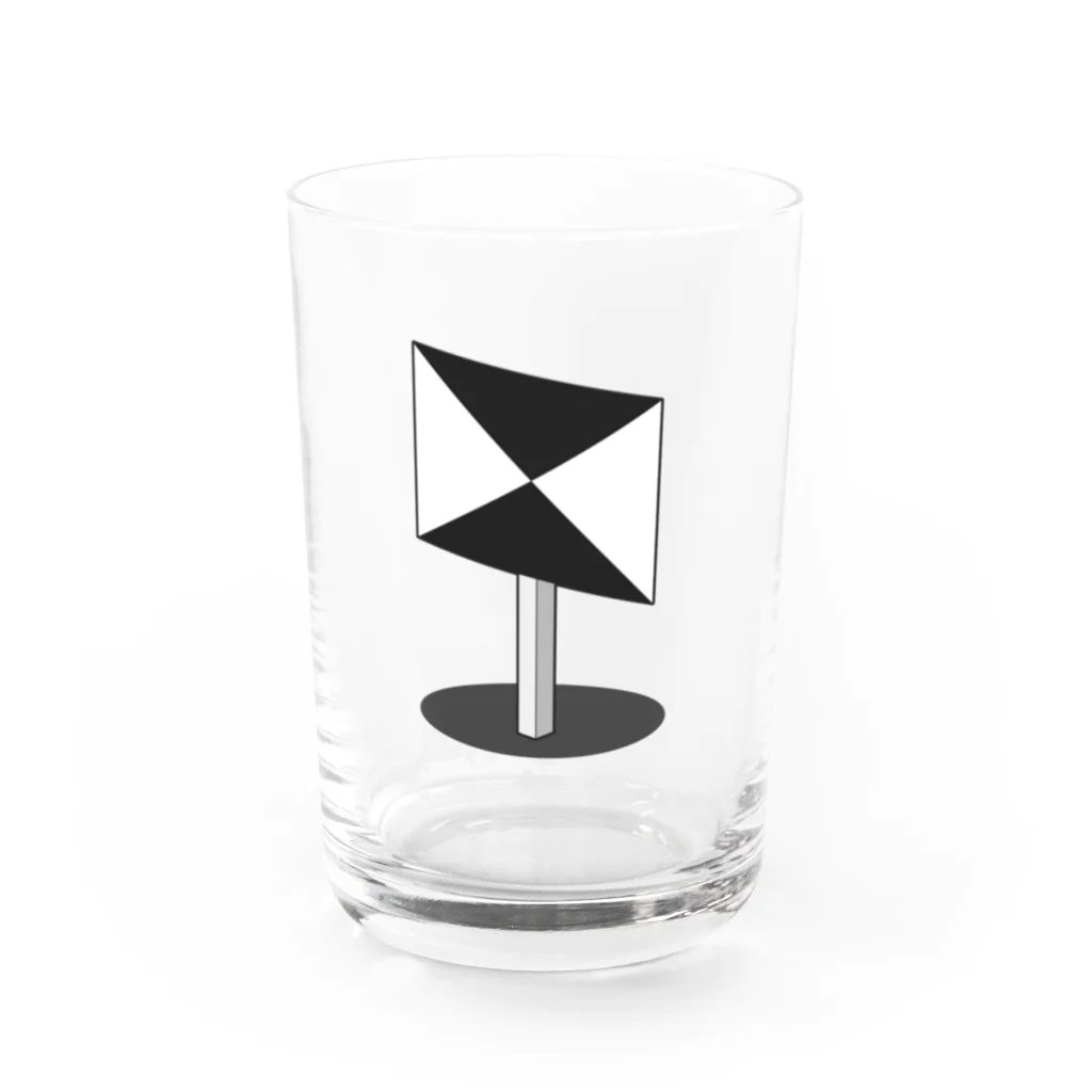 Rail Square の【鉄道標識シリーズ】速度制限解除(立体) Water Glass :front