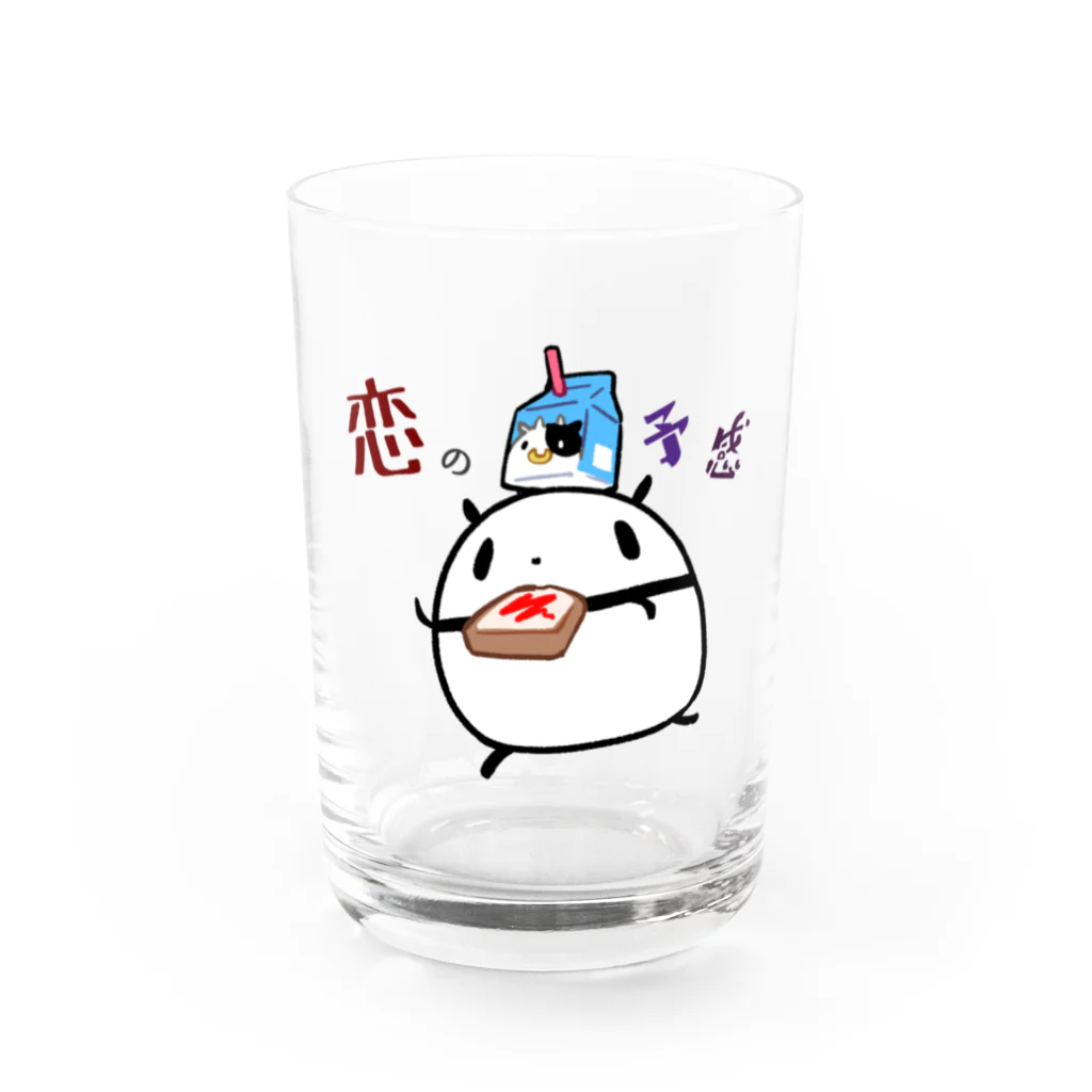 うさやの恋の予感がするパンダ Water Glass :front