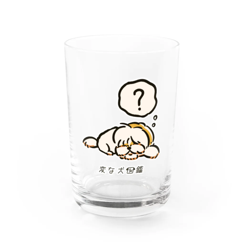 いぬころ｜変な犬図鑑のNo.184 ネゴトイイーヌ[3] 変な犬図鑑 Water Glass :front