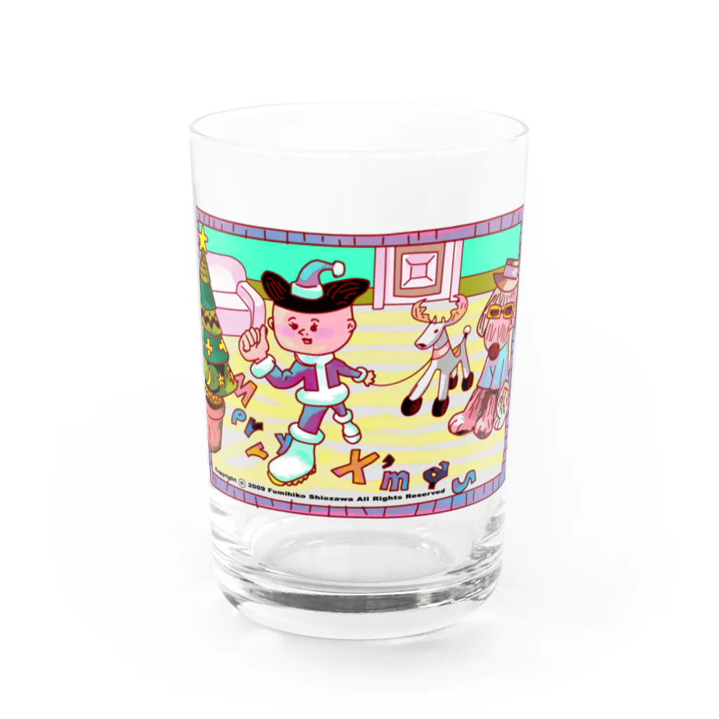 goodsshioのXmas ga suki Water Glass :front