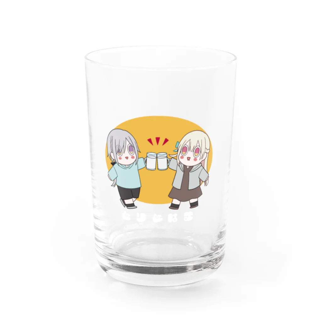 鳥のグッズショップのとりとはる乾杯グラス Water Glass :front