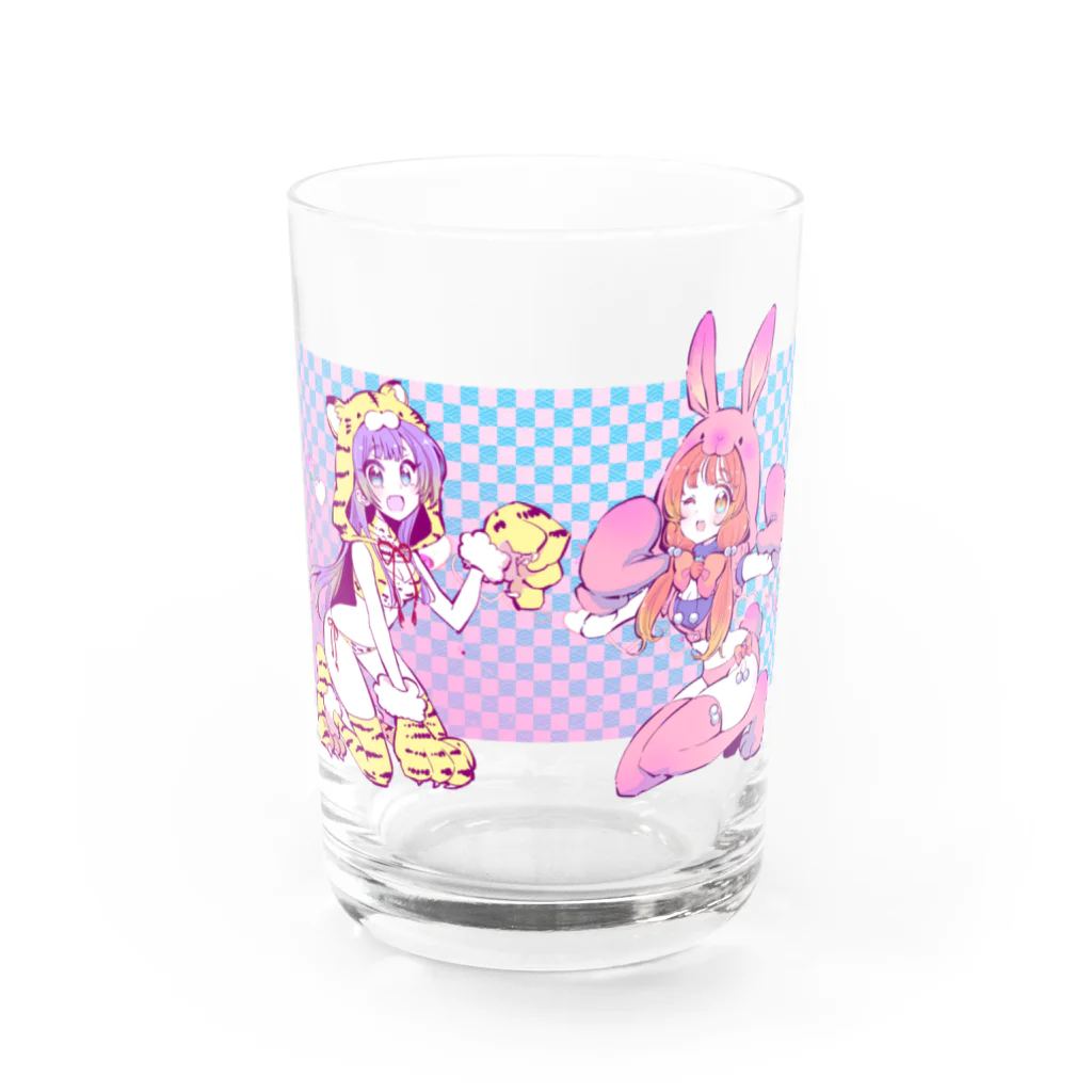 モナ子の干支ガールズとらう Water Glass :front