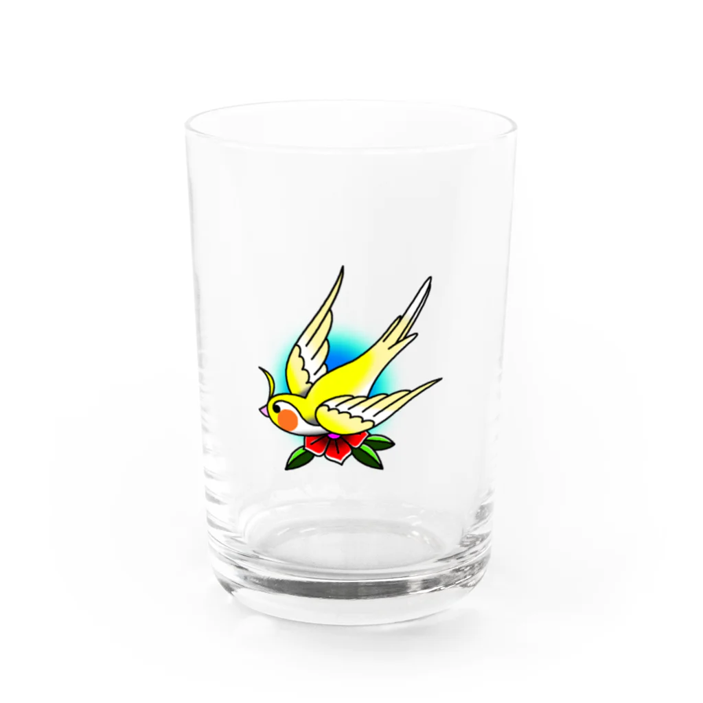 8chのOldSchool-Cockatiel Water Glass :front