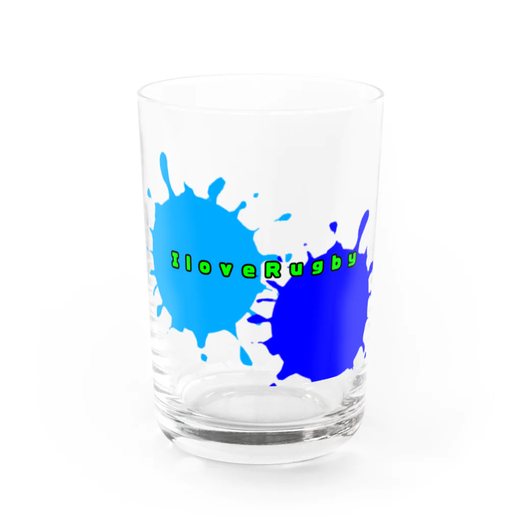 Rugbyshopのcolorful paint Water Glass :front