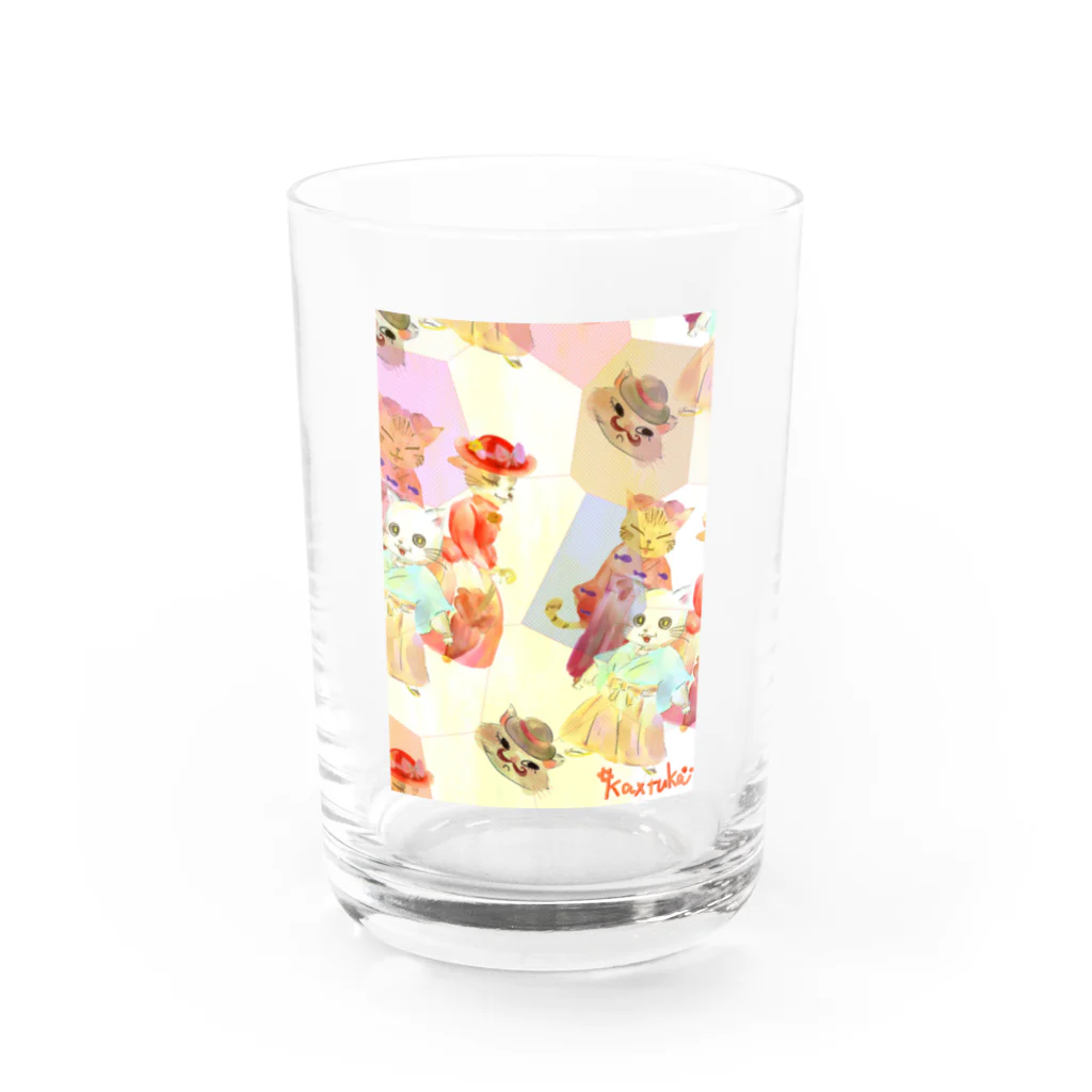 kaxtukaの猫ロマ Water Glass :front