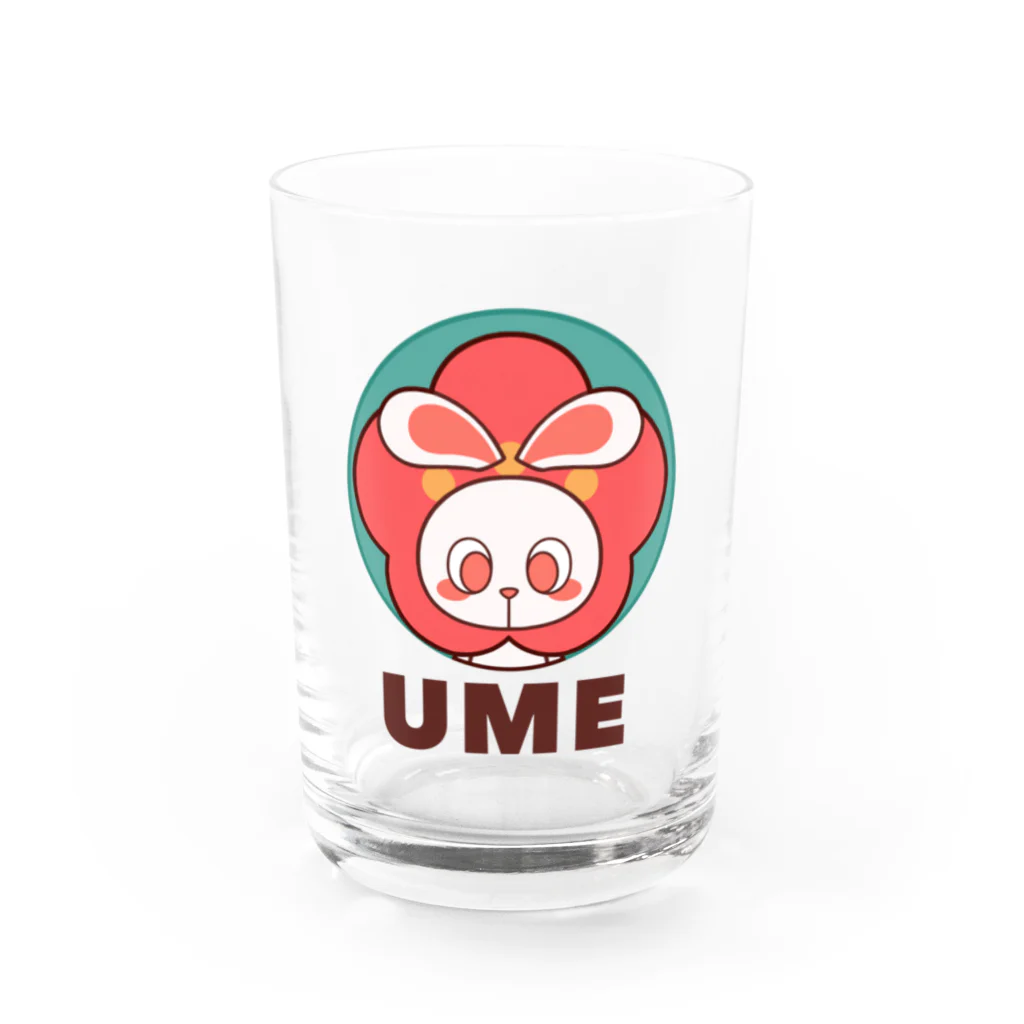 レタ(LETA)のぽっぷらうさぎ(UME・緑) Water Glass :front