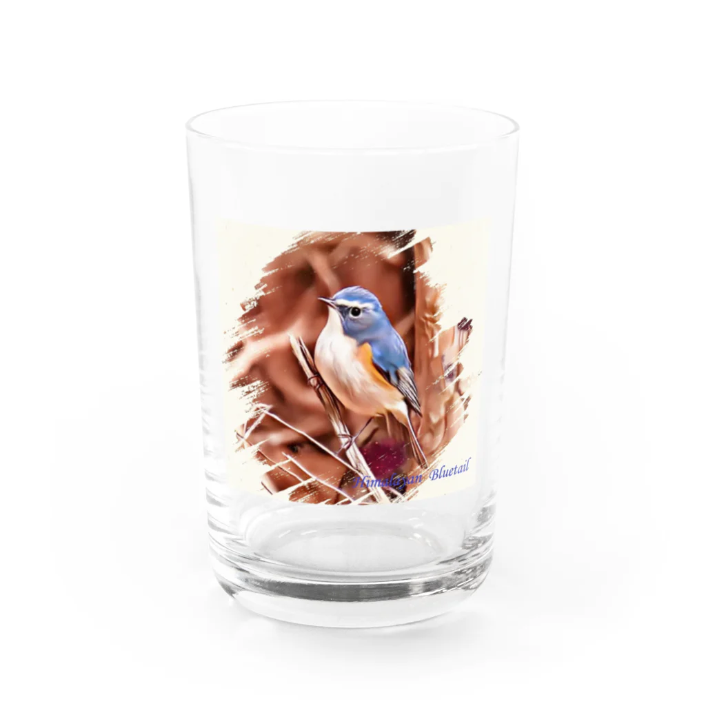 jun-hoshiの青い鳥 Water Glass :front