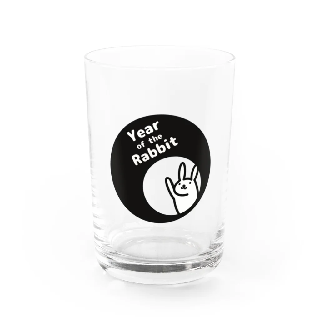 ミケタマのYear_of_the_Rabbit Water Glass :front