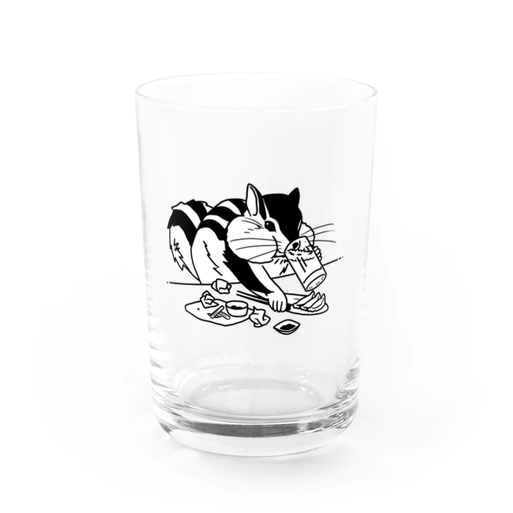 ichomaeの飲み会でがっつくリス Water Glass :front