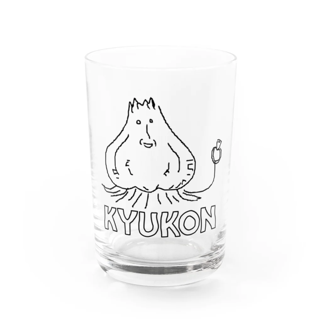 トシゾーのSUZURIのとこのキュウコン（下文字） Water Glass :front