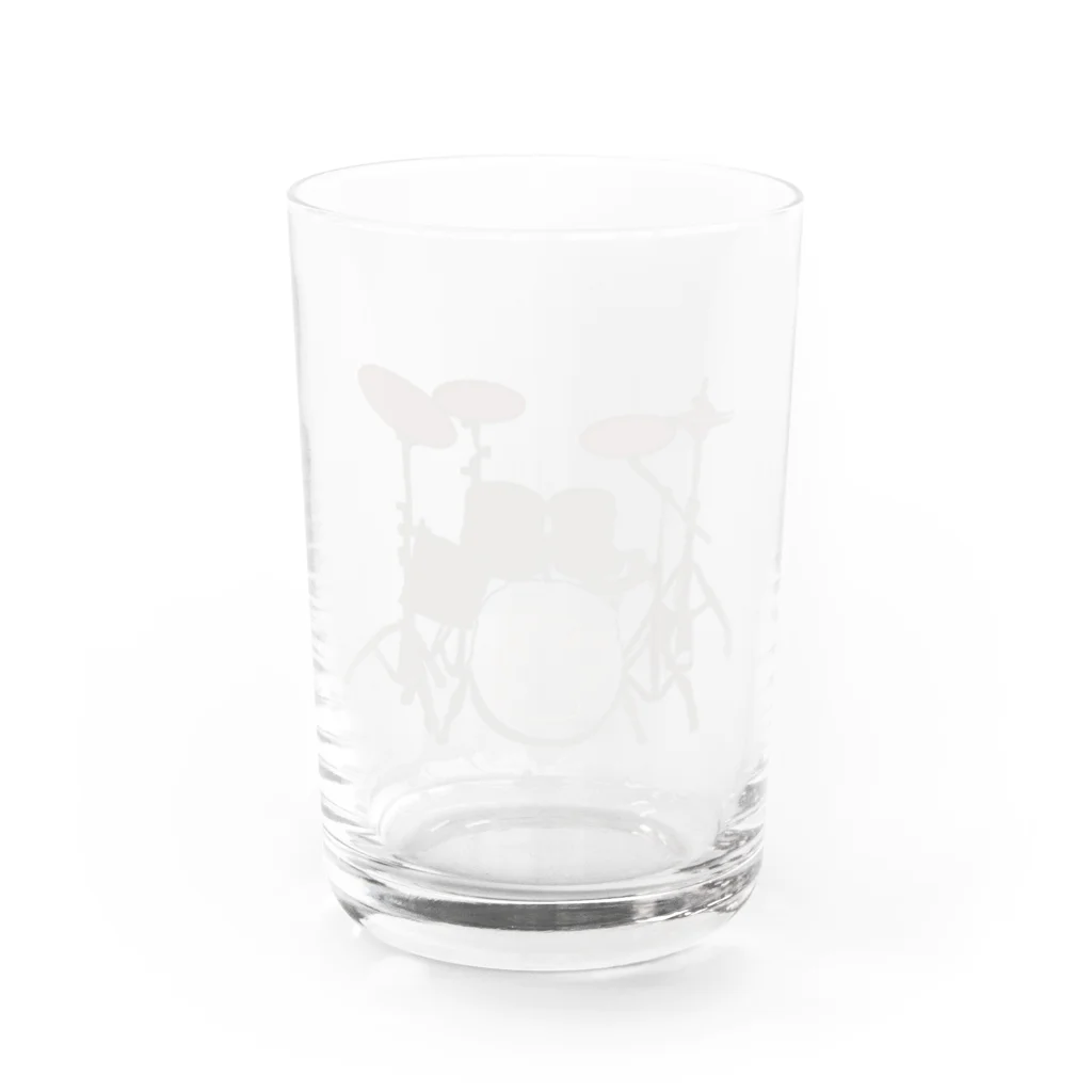 ロジローのドラム(ネコ)白 Water Glass :front