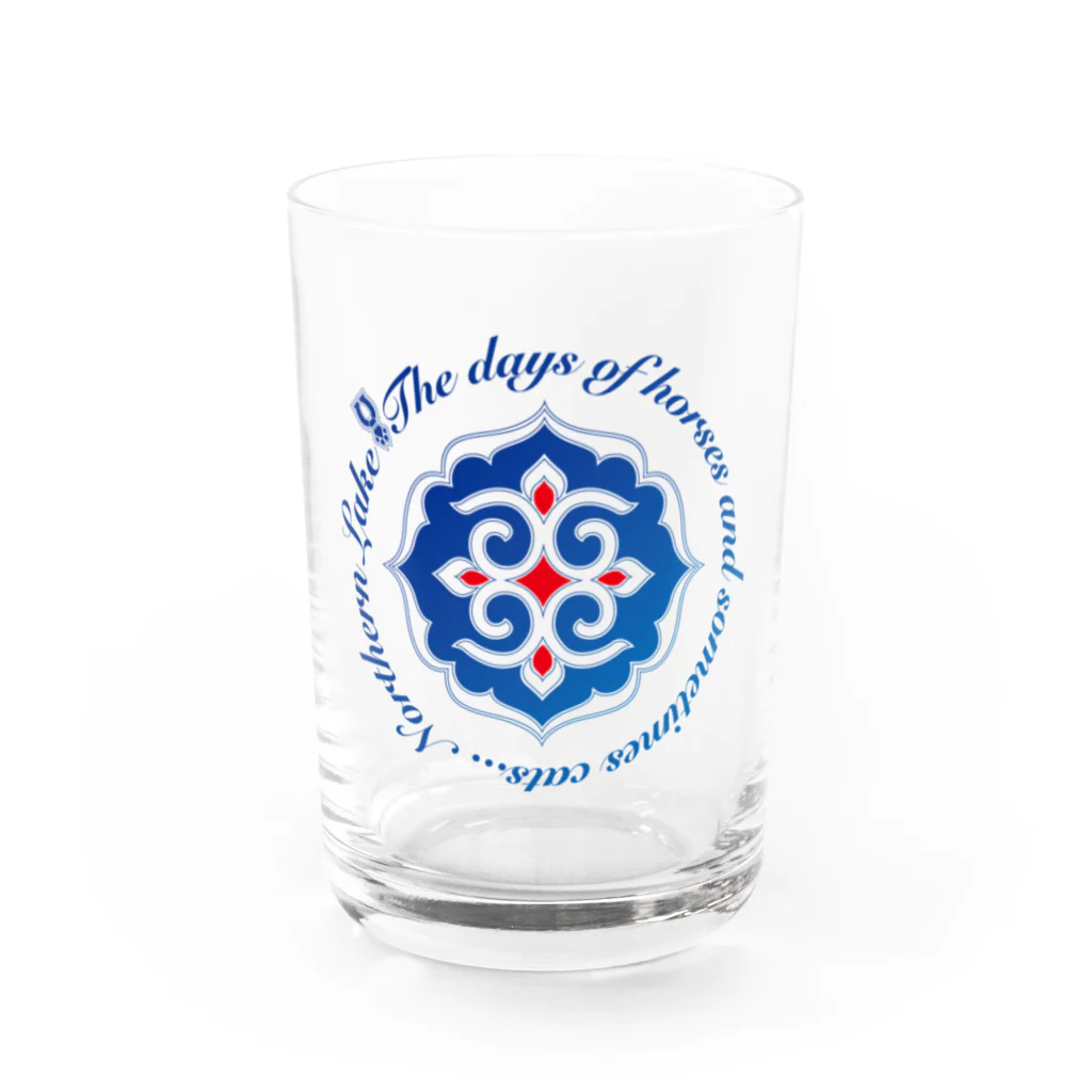 Loveuma. official shopのNorthern Lake's Ainu pattern（Symbol） Water Glass :front