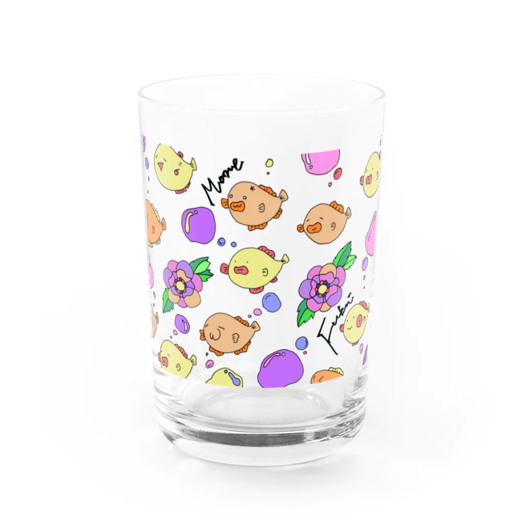 世界のモネのぷくぷくフグくん Water Glass :front