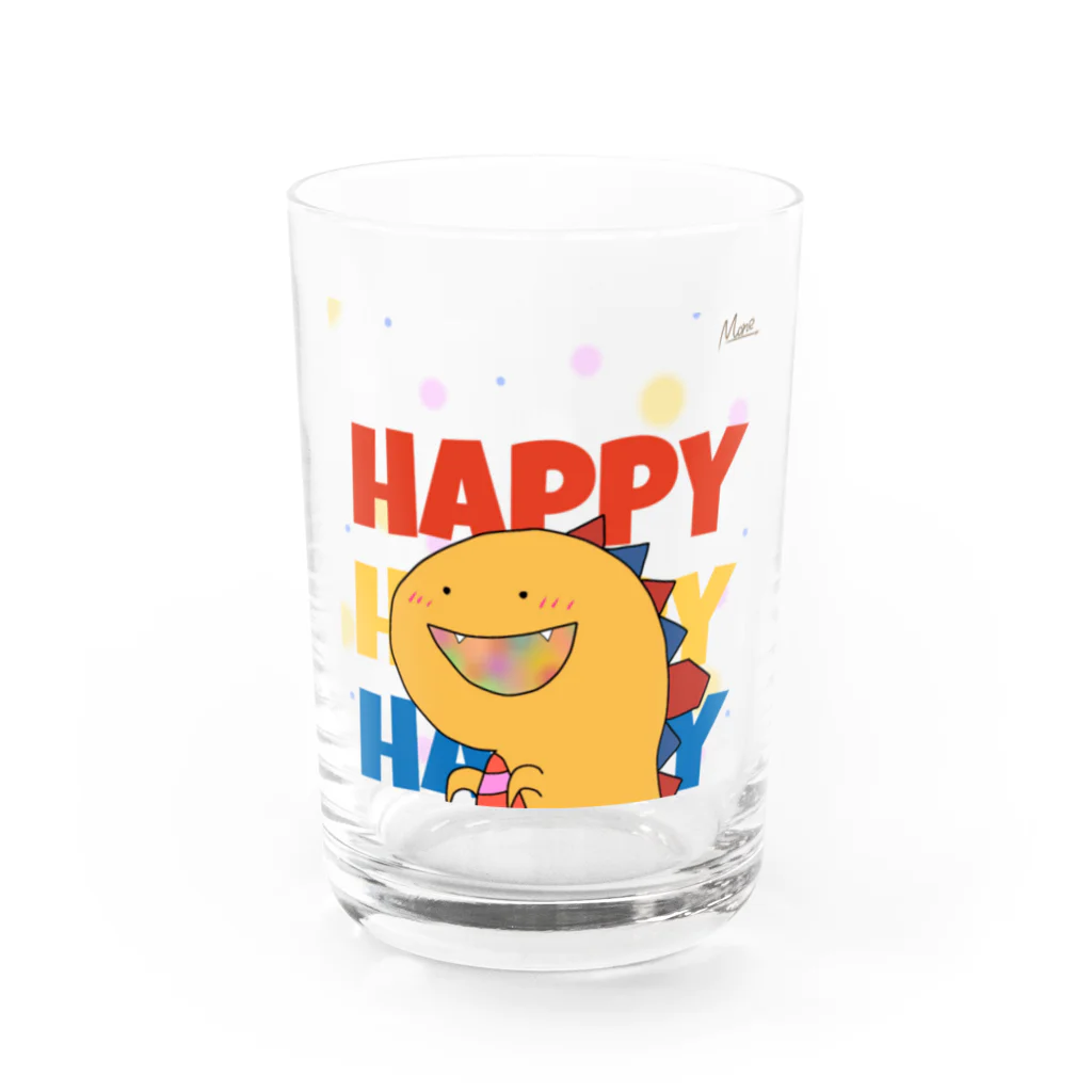 世界のモネのおとぼけ?!ハピラオくん Water Glass :front