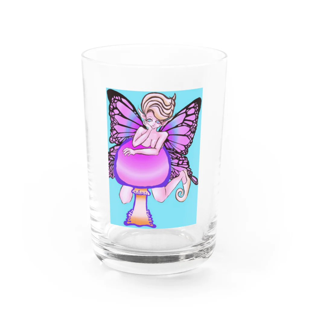 せみまるこのお店のきのこと、妖精。 Water Glass :front