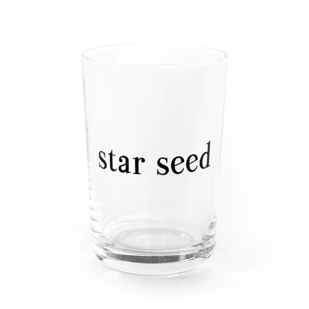 starseedのシンプル　star seed デザイン Water Glass :front