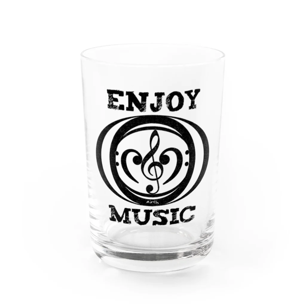 airchのenjoy music Water Glass :front