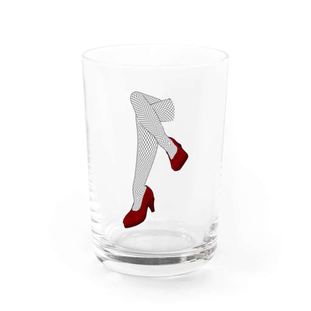 富羽彩絵の網タイツ生足　ストッキング脚足フェチ　バニー　女性　sm　Fishnet tights Water Glass :front