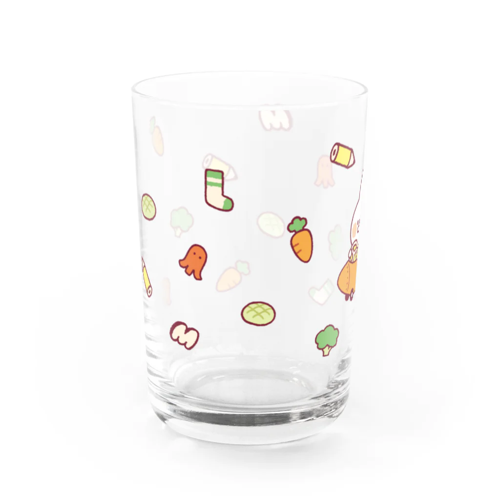 mindwaveincのうさぎのムーちゃん(ニンジンカー) Water Glass :front