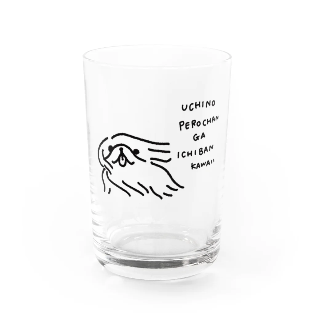 TOMOS-dogのかぜになびく犬 Water Glass :front