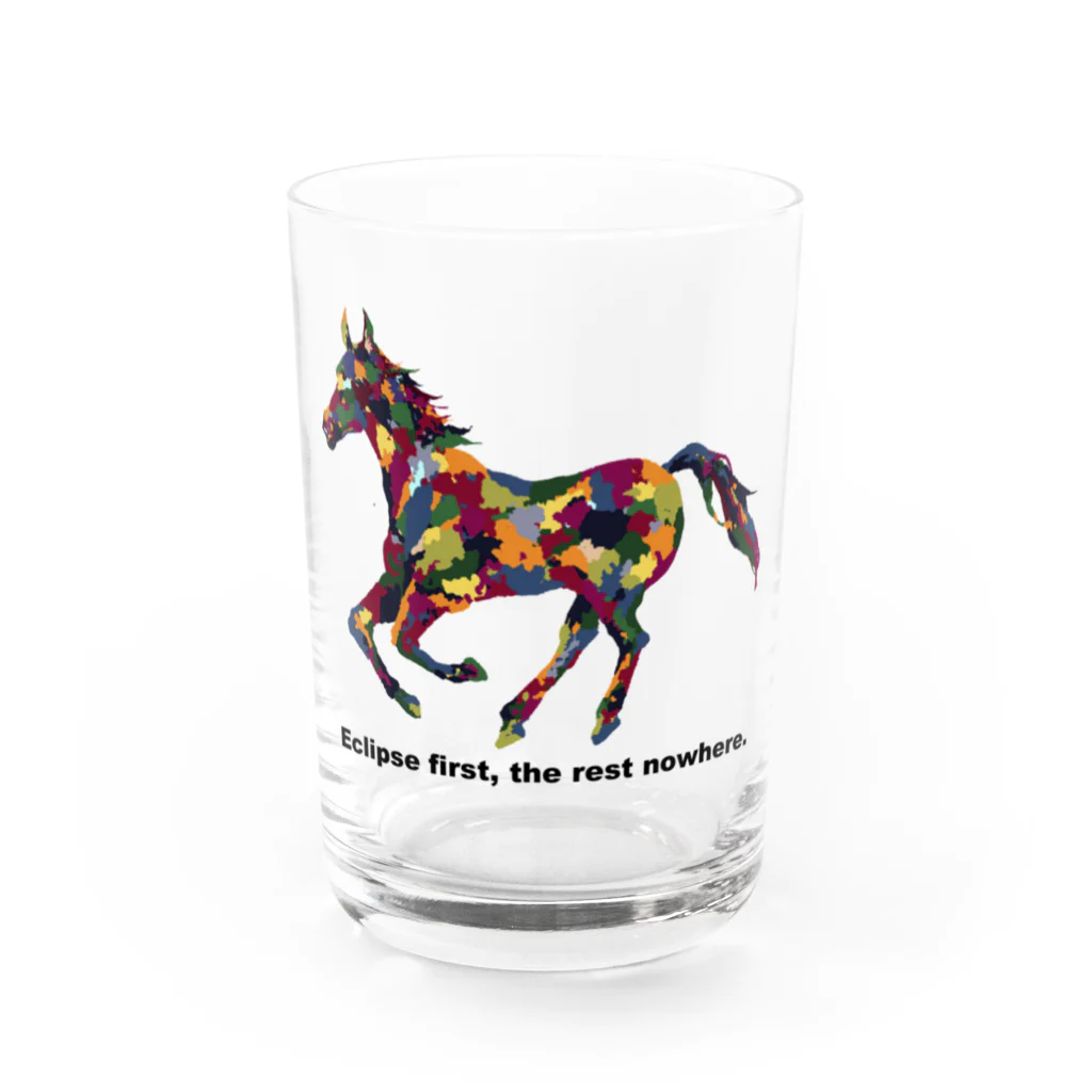 meiroのカラフルなホース_文字入り Water Glass :front