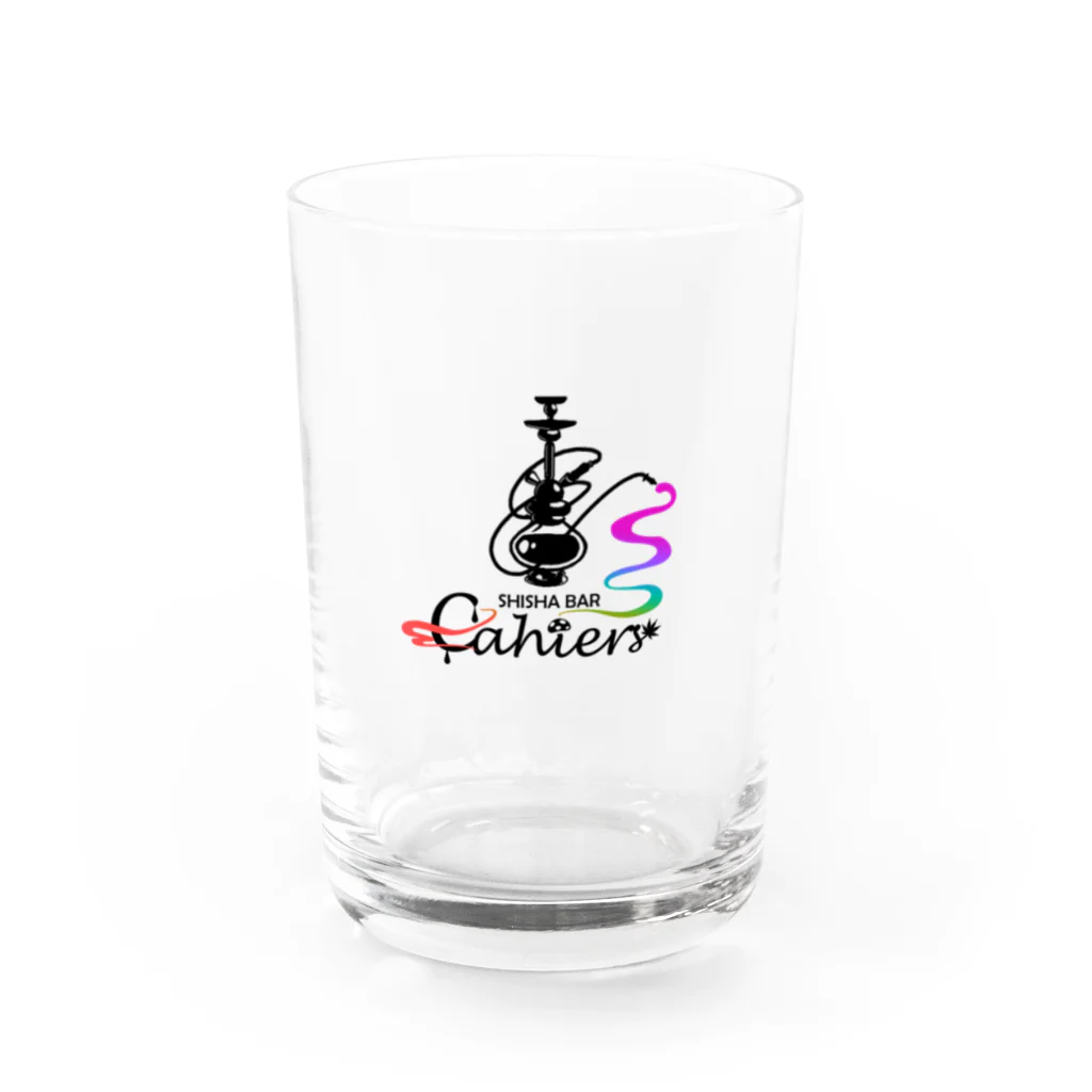 空想ゲイム喫茶ショット＆ボムのシーシャバー「カイエ」ロゴ（黒Ver.） グラス前面