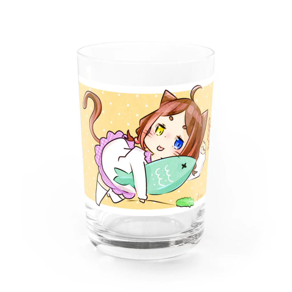 キノのすーぱーねこねこがーる♡♡ Water Glass :front