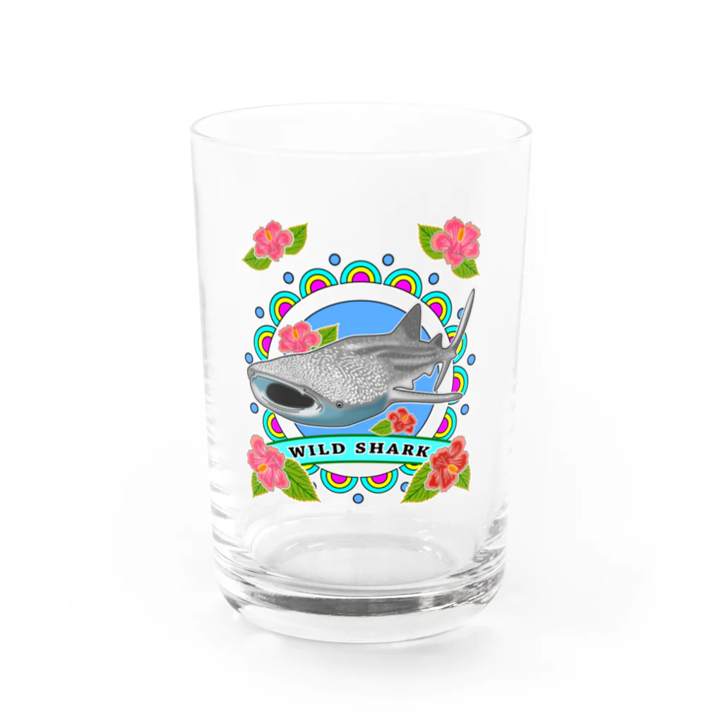 かいほう屋のWILD SHARK  ジンベエザメ Water Glass :front