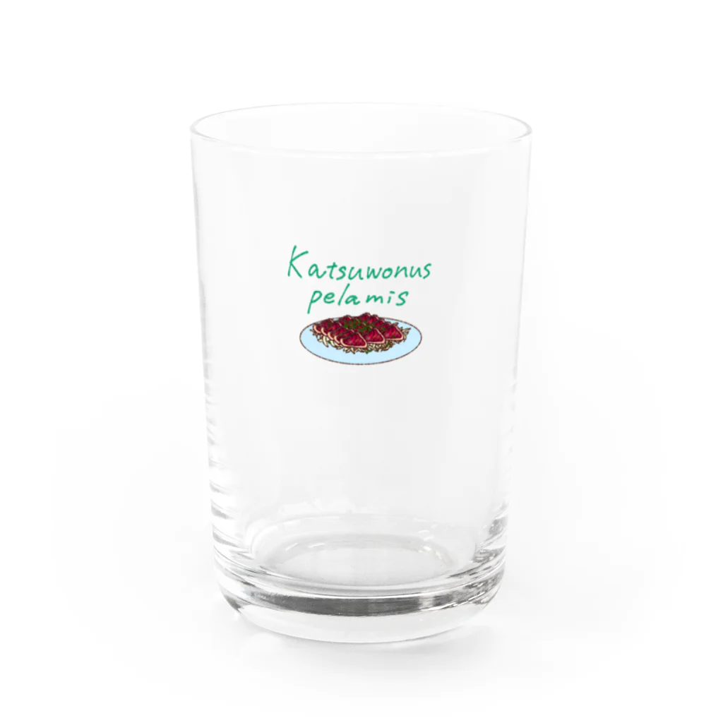 マグロっぴのKatsuwonus pelamis Water Glass :front