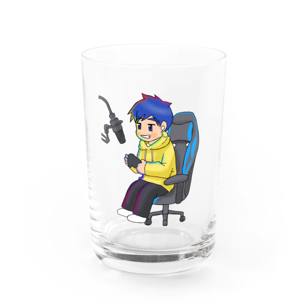 ゲーミングおとうさん🎮【クリサポ：OTOSAN】のゲーミングおとうさん Water Glass :front