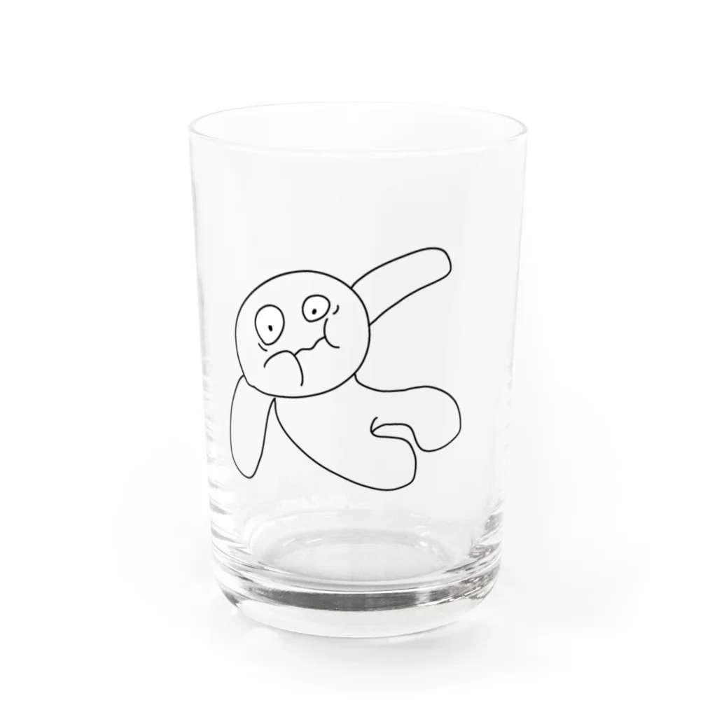 青い人の店のブクブク君 Water Glass :front