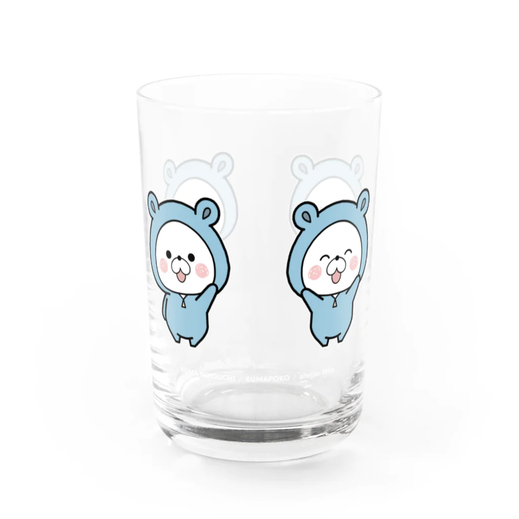 くまぽこSUZURI店のくまぽこ４ポーズ Water Glass :front