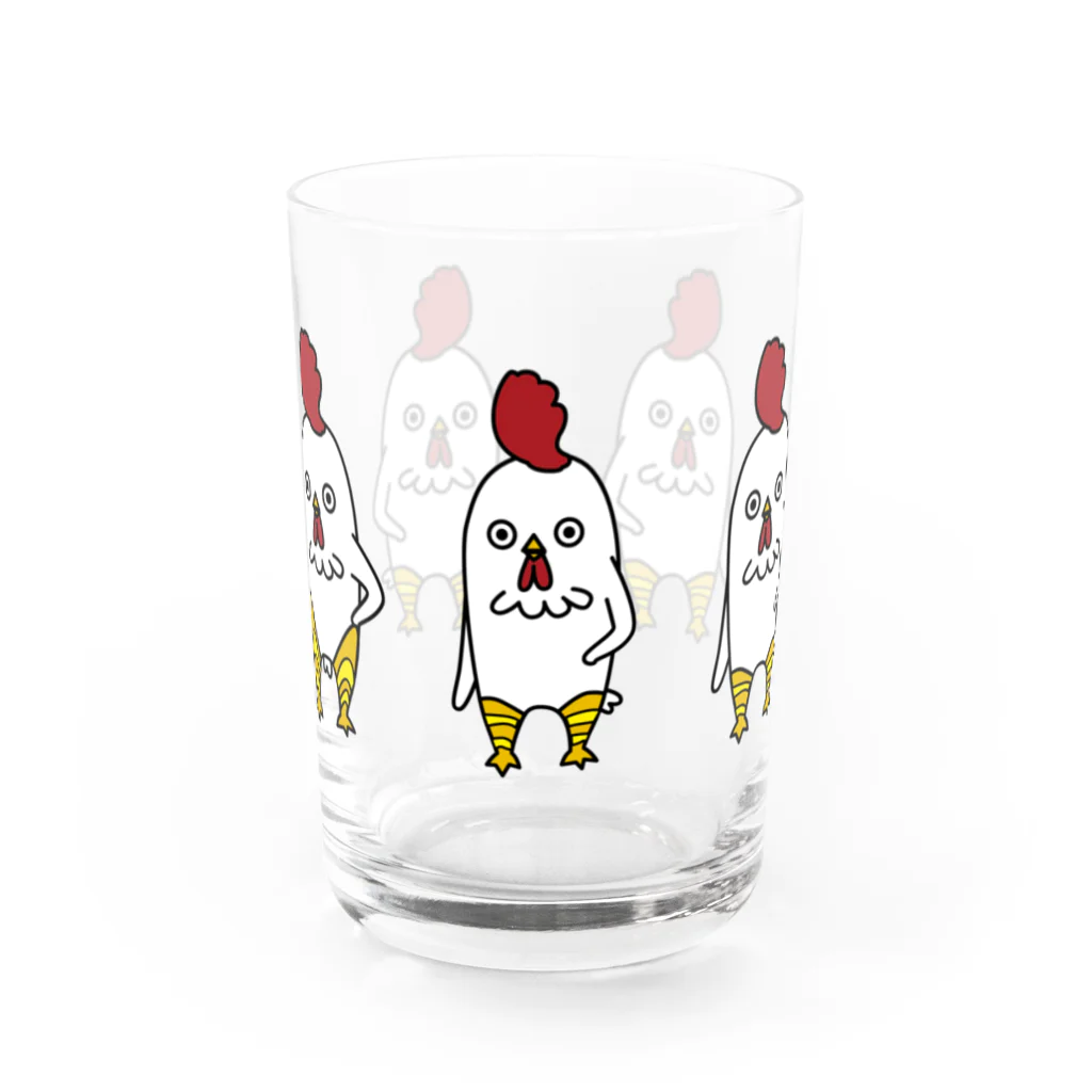 ショップ課長の並ぶコッコ課長 Water Glass :front