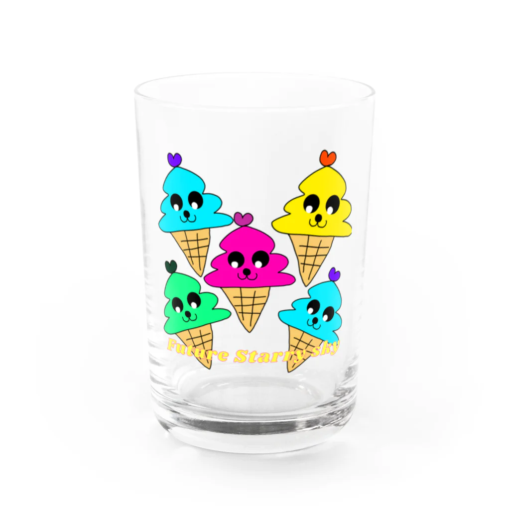 Future Starry Skyのソフトクリーム🍦 Water Glass :front