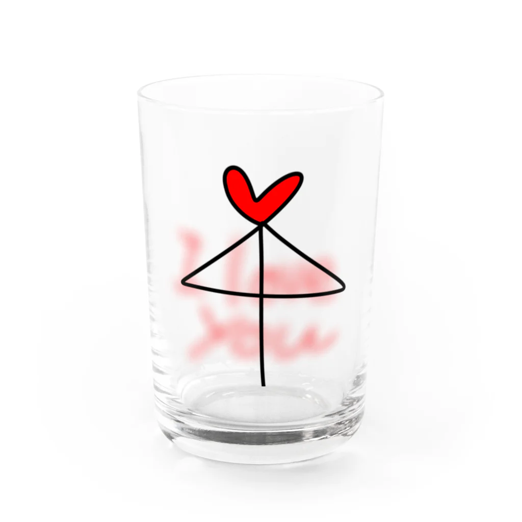 handmade asyouareの相合い傘 Water Glass :front