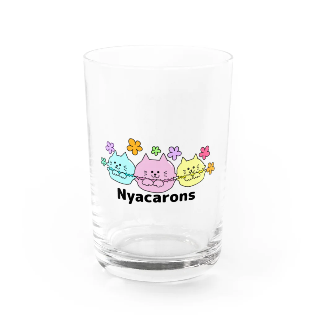 猫のこふくのWe are Nyacarons! Water Glass :front