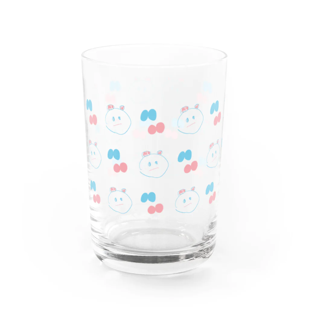 子どもの絵デザインのすあまさんちの絵 Water Glass :front