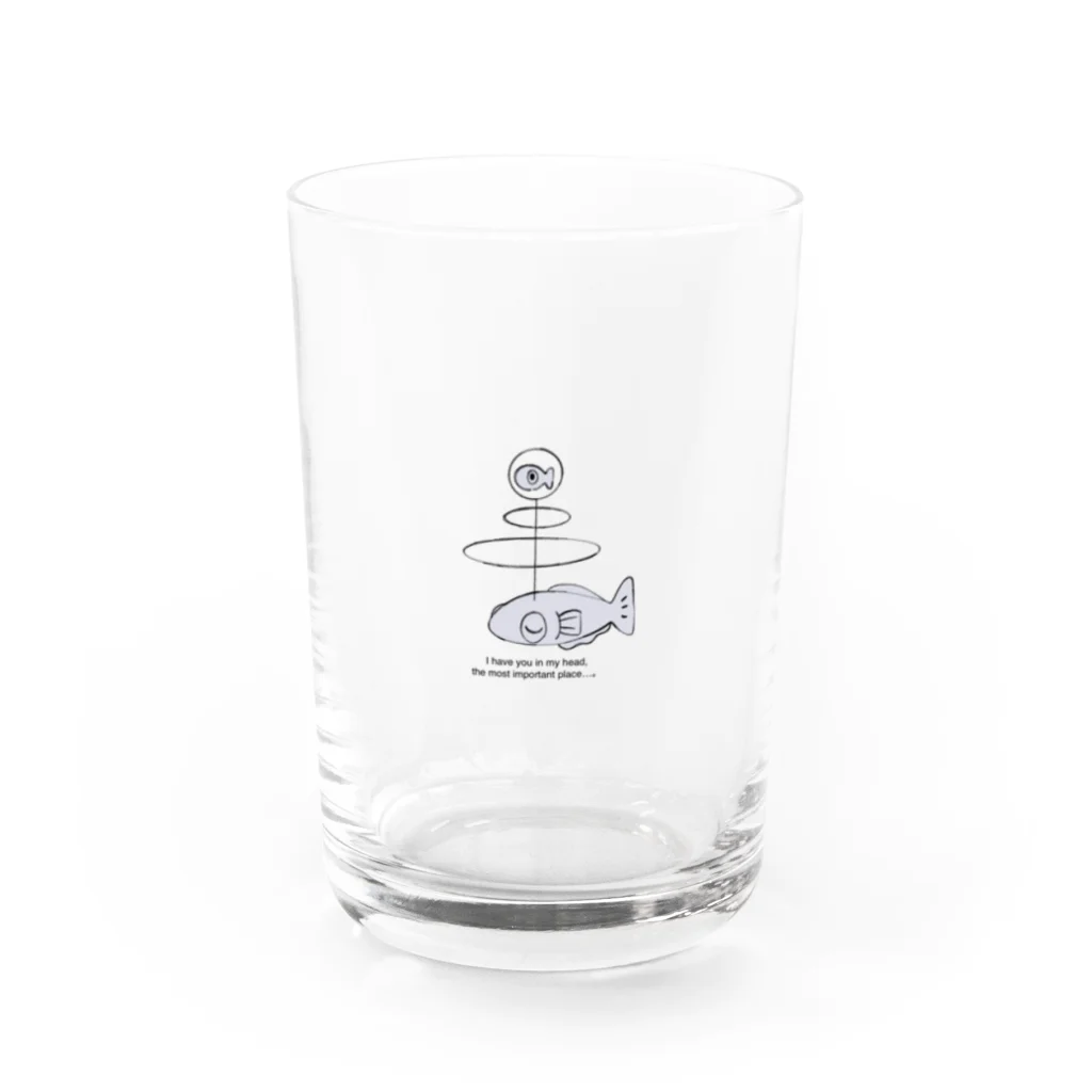 Sea_CREAMの焼きサカナくん Water Glass :front