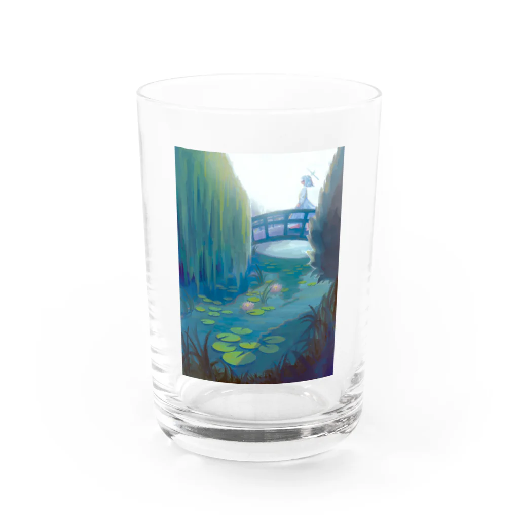 淡田るむの睡蓮 Water Glass :front