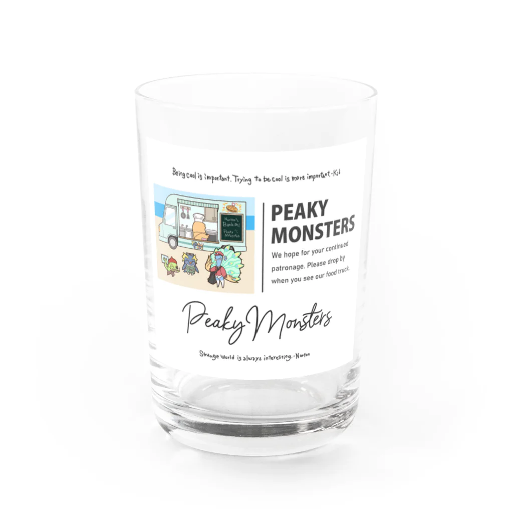 ピーキーモンスターズ【PeakyMonsters】ピキモングッズ公式ショップの青空トーク(グラス)ピキモンキッチンカーシリーズ グラス前面