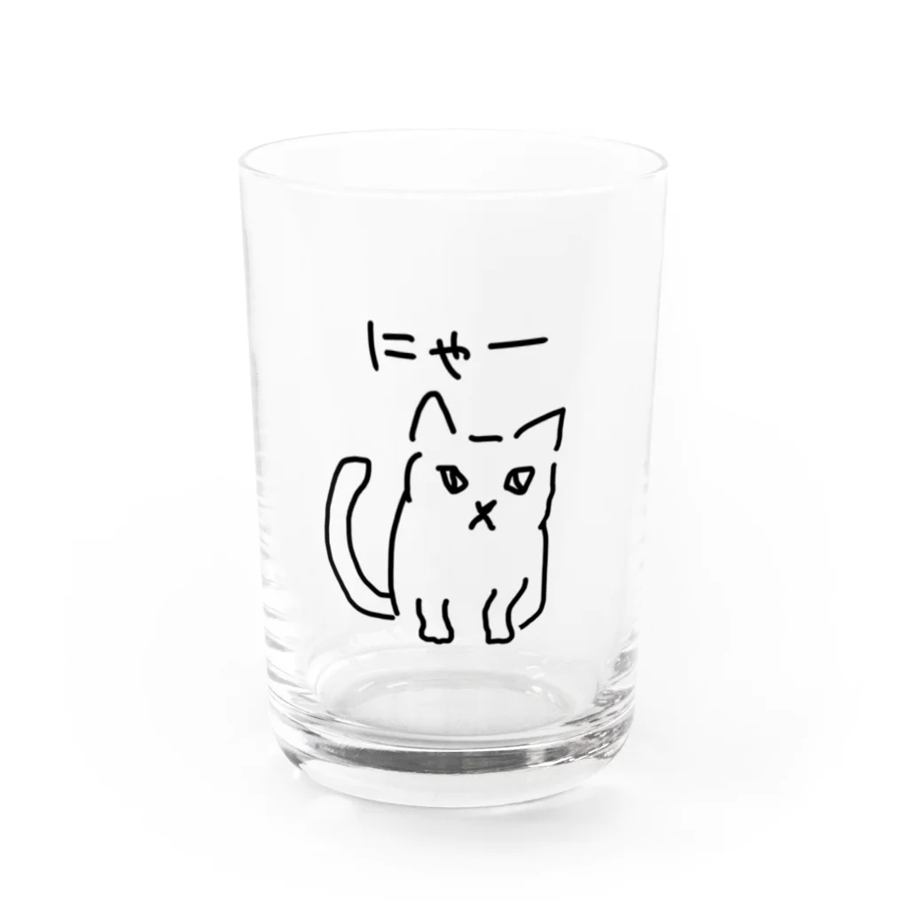 ののの猫屋敷の【ピカソ】 Water Glass :front