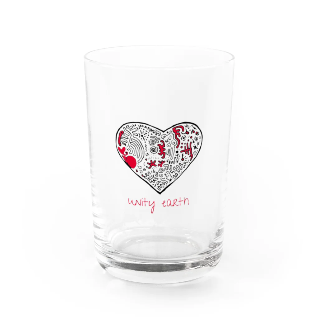 Unity  earth (ここぺり)のunity earthロゴitem Water Glass :front