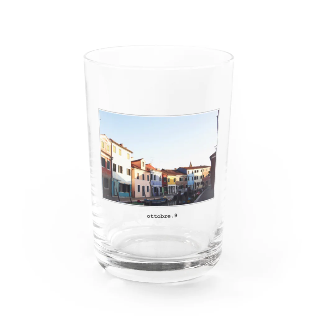 旅するTシャツ。のOttobre.9 / burano，italia Water Glass :front