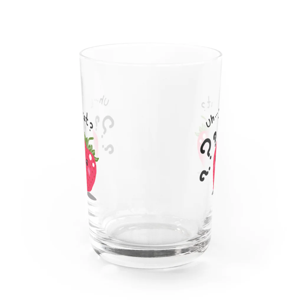 MZグラフィックスのいちご　What？ 2 Water Glass :front